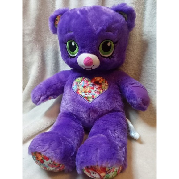 Shopkins Purple Bear Build a Bear Workshop 16" Plush Stuffed Toy Retired EUC - Picture 1 of 4